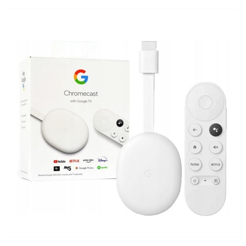 GOOGLE CHROMECAST 4K /GOOGLE TV/SNOW (SIN FUENTE) (GA01919-US SF)