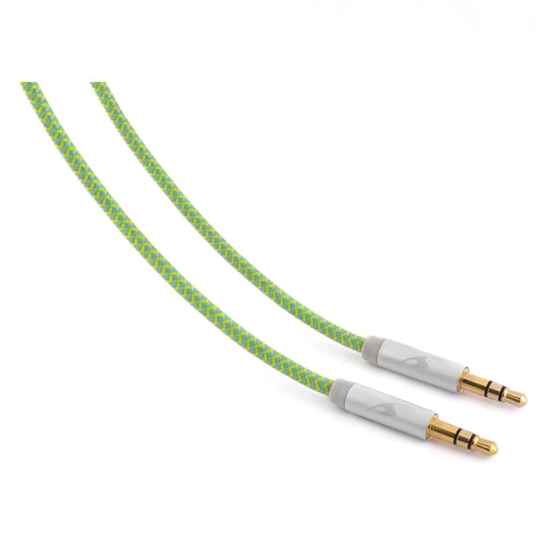 NETMAK CABLE AUXILIAR 3.5MM A 3.5 MM REF. 1M GREEN NM-C66G